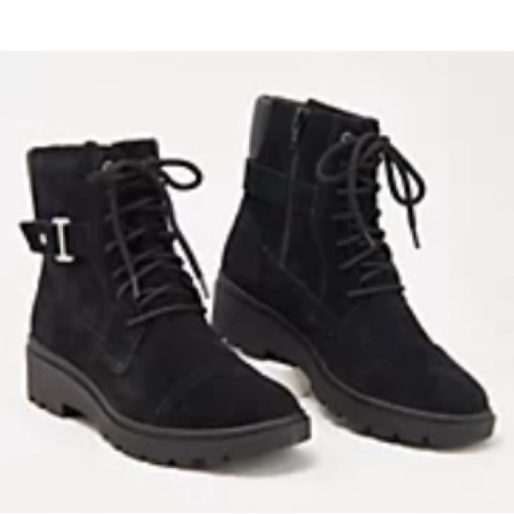 Clark’s Collection Black Suede Lace Boots